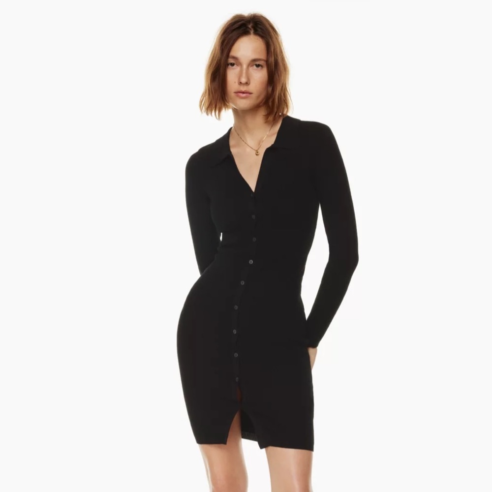 Black Wilfred Aritzia Cove Knit Sweater Dress size s